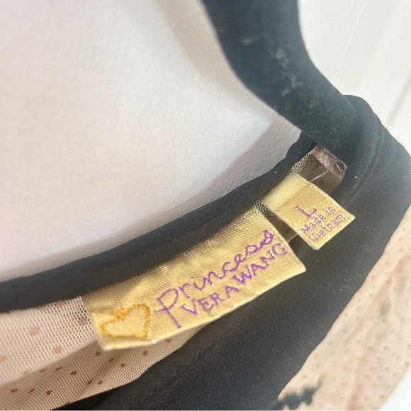 Vera Wang Princess Sheer Polka Dot Peter Pan Collar Blouse — Medium/Large - Picture 5 of 5